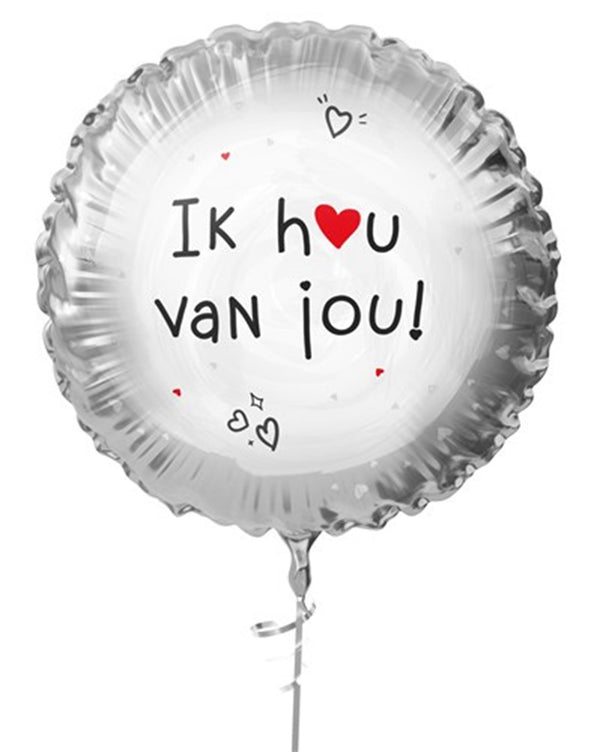 Haza folieballon ik hou van jou ø45cm