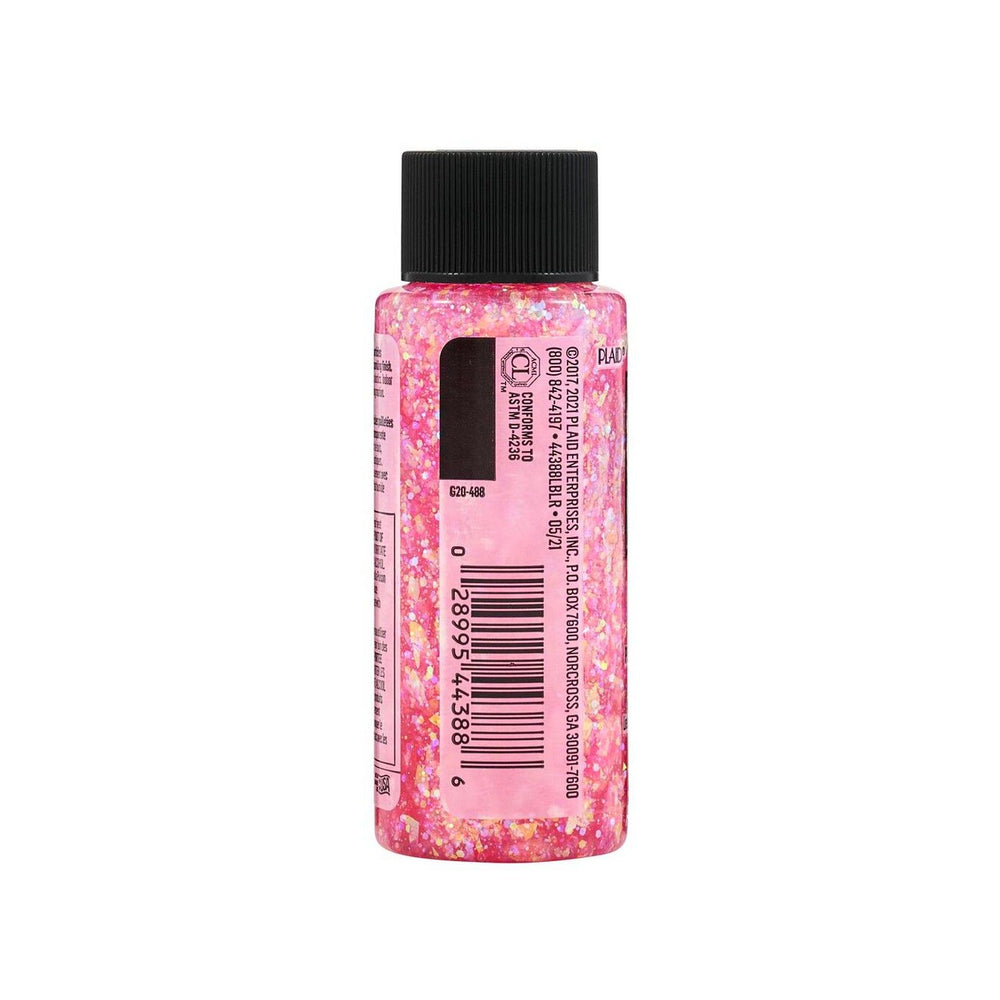 Folkart • glitterific acrylic paint neon pink 59ml