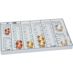 Geldbord wedo europe 8 compartimenten wit