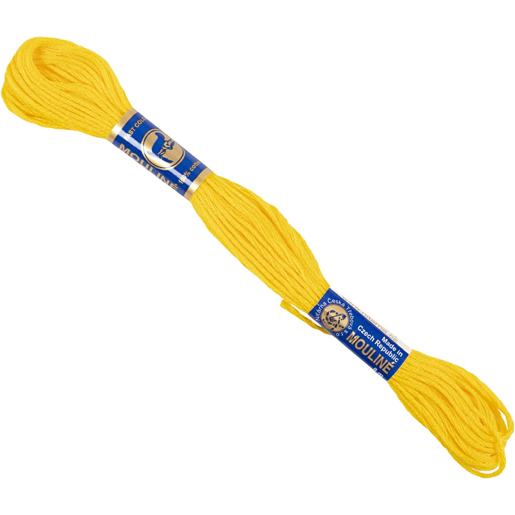 Creatief bedrijf borduurgaren geel, 8m