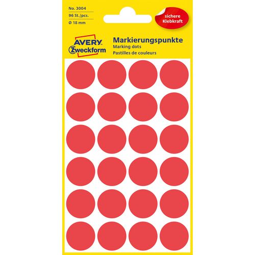 Markeringspunten avery zweckform 18 mm 96 stuks