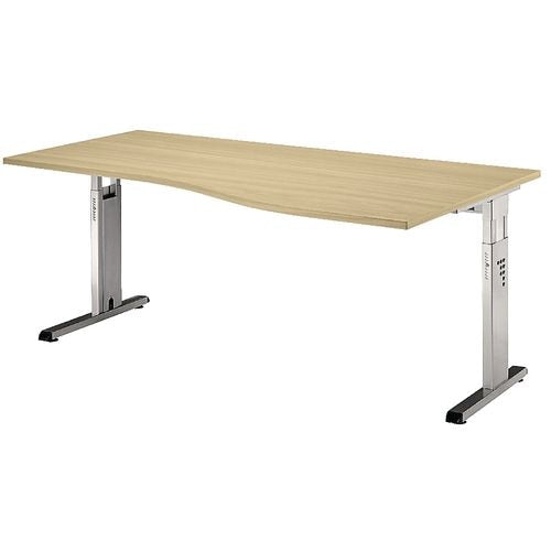 Bach desk ergonomic maple hammerer c-leg height adjustable matrix 1800x1000x680-7