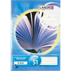 Notitieboek landré a6 blauw 32 vel