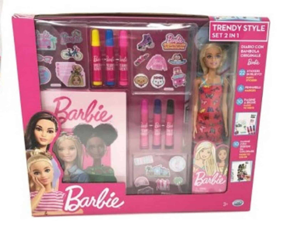 Mattel de barbie pop trendy stijlset met dagboek en stiften
