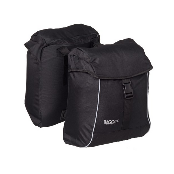 Bagoo Lightweight Double Bicycle Bag Black 17L Capacity