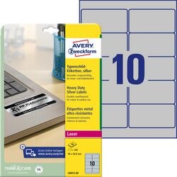 Etiketten avery l6012 mat zilver