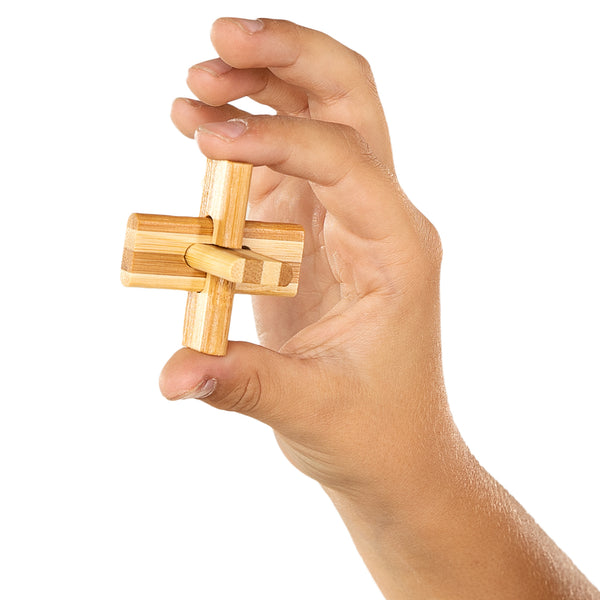 Eureka 3d bamboo brain teaser double cross