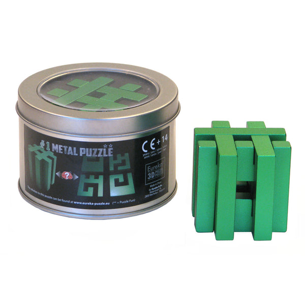 Eureka brain puzzle metal in a tin - hashtag **