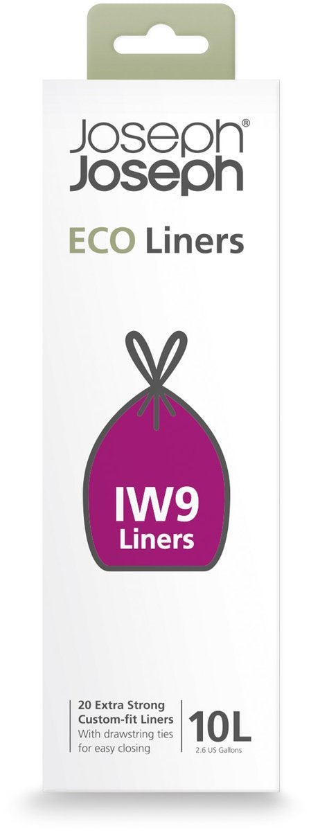 Joseph joseph eco liners afvalzakken grijs - iw9 - 10 l - 20 stuks