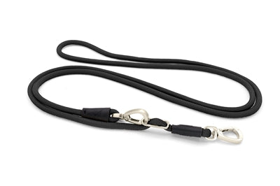 Morso hondenriem handsfree zacht touw gerecycled zwart