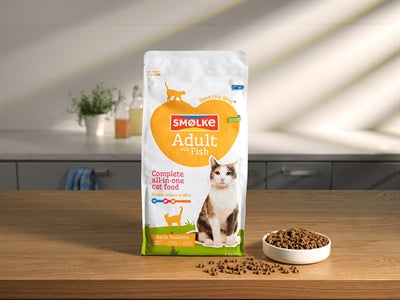 Smolke cat adult fish rice