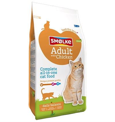 Smolke cat adult kip rijst