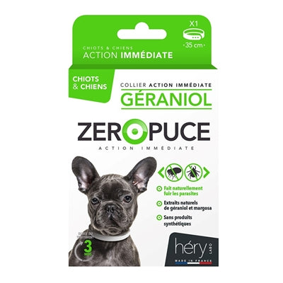 Martin hery zeropuce vlooienband hond geraniol zonder chemicaliën