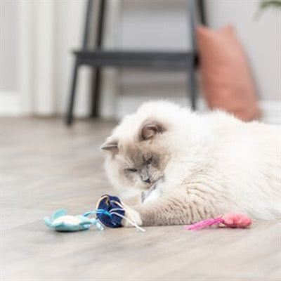 Trixie zeedier pluche met catnip assorti