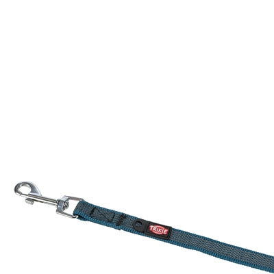 Trixie hondenriem slaaplijn met rubber antislip petrol blauw
