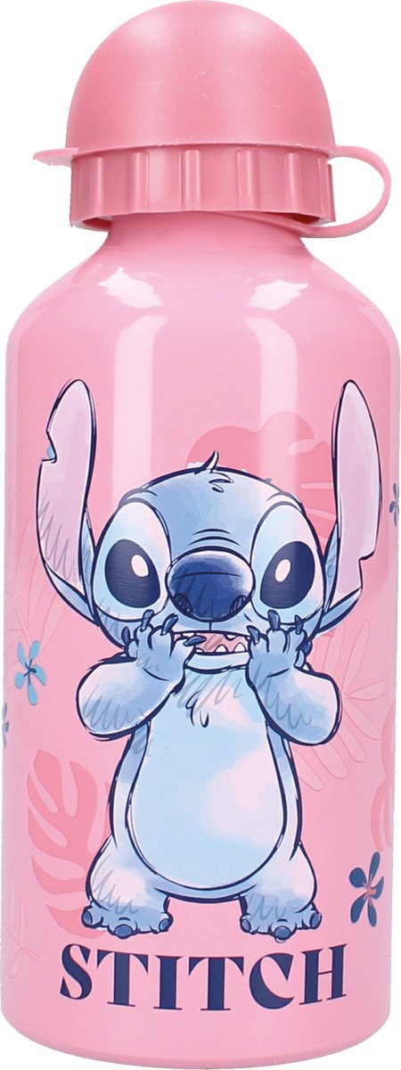 Vadobag lilo stitch - schoolbeker en drinkfles - roze dop - 500ml