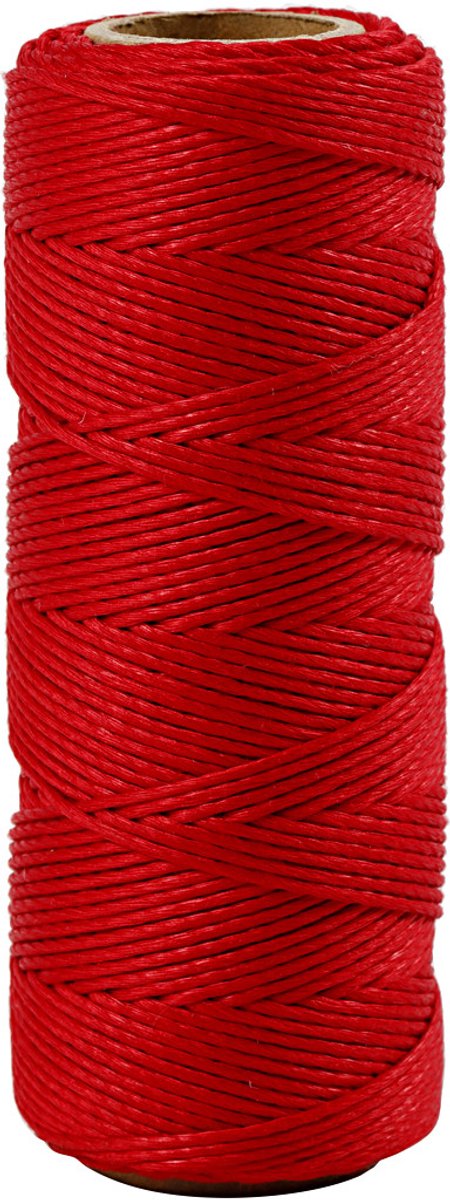 Creativ company bamboekoord, dikte 1 mm, rood, 65 m 1 rol