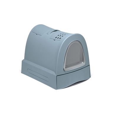 Imac kattenbak zuma 2e leven met schuiflade avio blauw