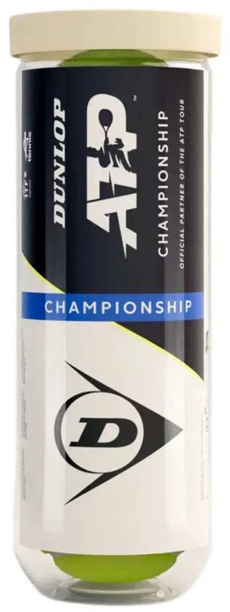 tennisbal ATP Championship rubbervilt geel 3 stuks