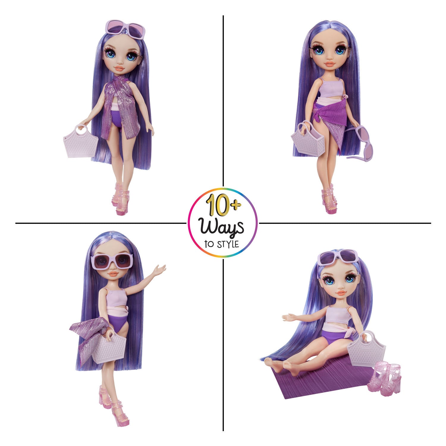 Mga entertainment regenboog hoge zwemstijl pop - violet