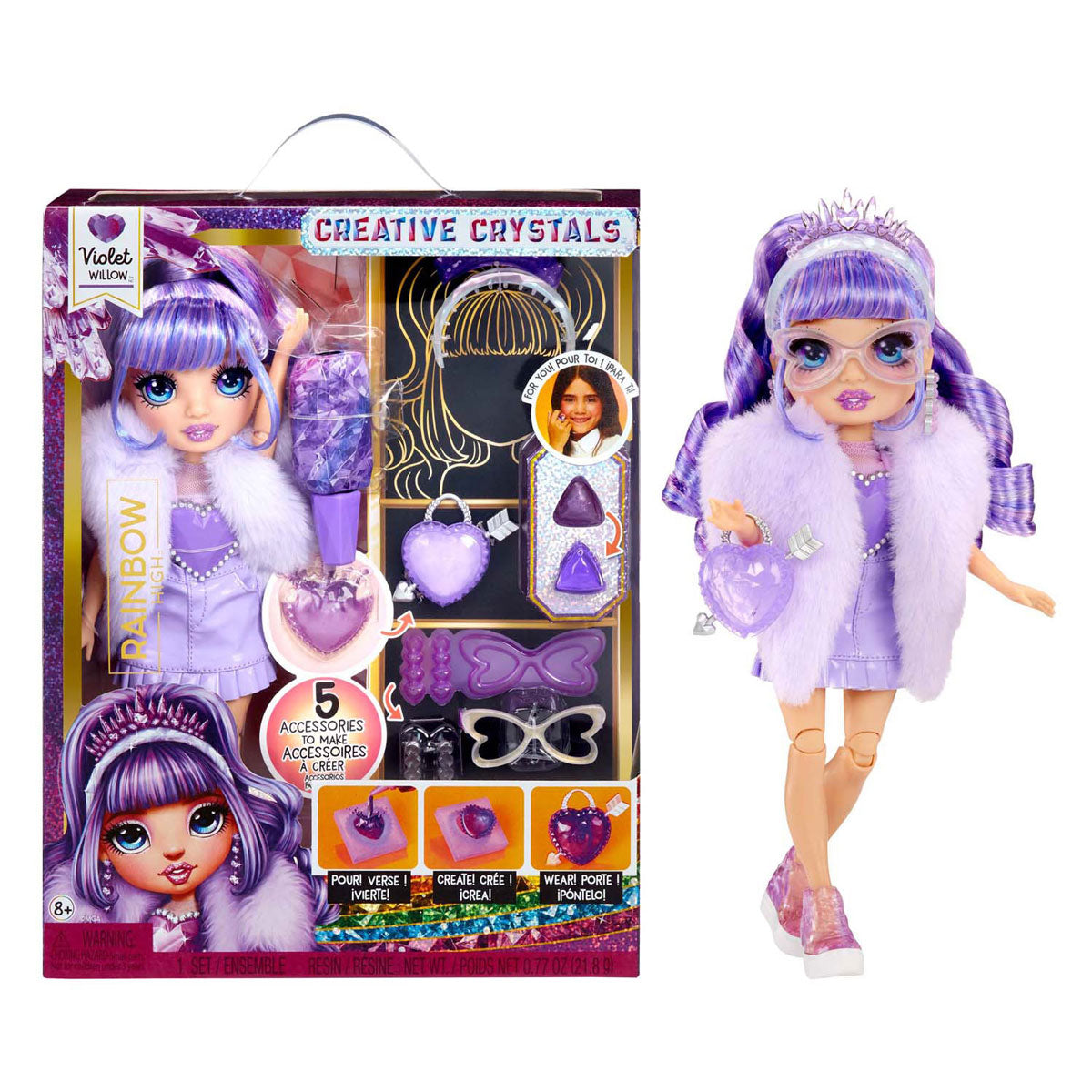Mga entertainment regenboog hoog kristal mode modepop - violet