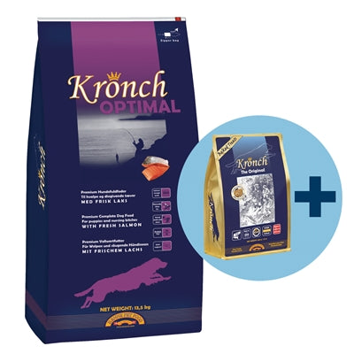Kronch optimale puppy met gratis kronch 100% zalmsnacks