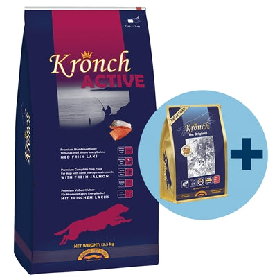 Kronch actieve volwassene met gratis kronch 100% zalmsnacks