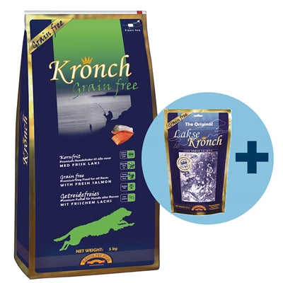 Kronch volwassen graanvrij met gratis kronch 100% zalmsnacks