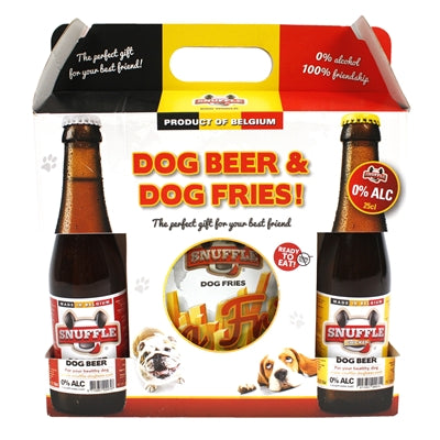 Snuffelgeschenkdoos hondenbier en patat