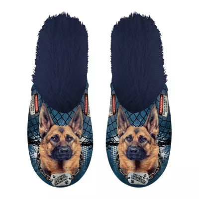 Pantoffel duitse herder donkerblauw