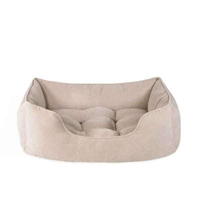 Palissander 40 winks hondenmand koord ribstof beige