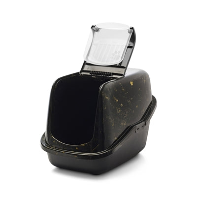 Savic kattenbak nestor marmer zwart goud