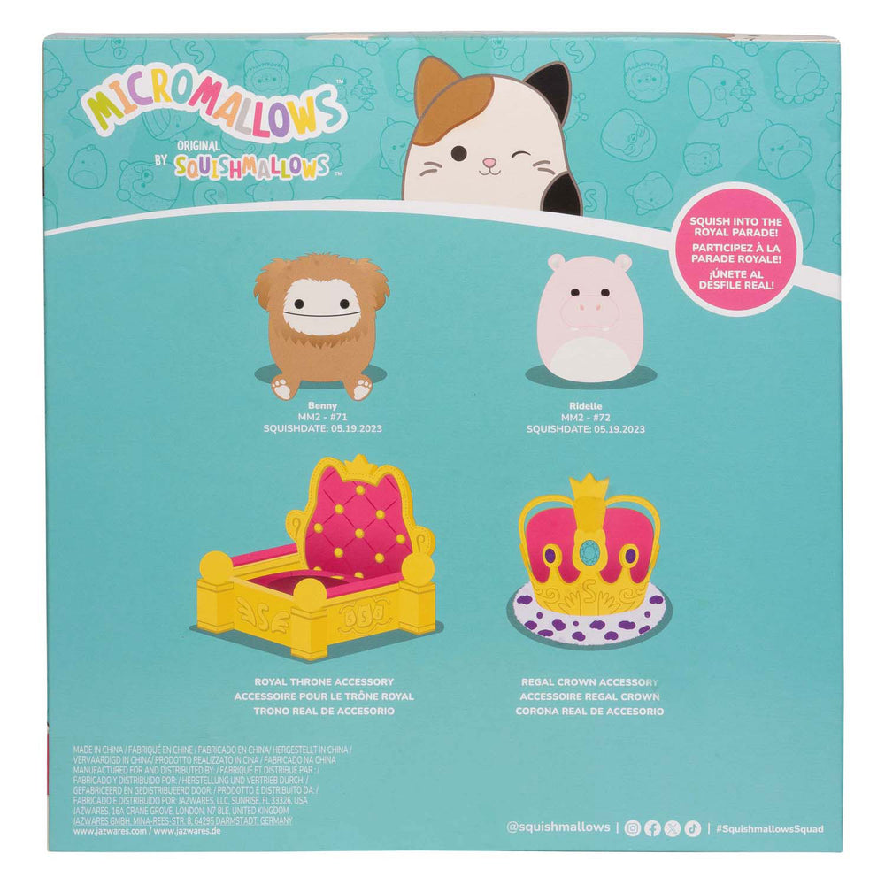Squishmallows micromallows pluche 6,5cm 2-pack + 2 accessoires 18,5x19,5cm | 6 stuks