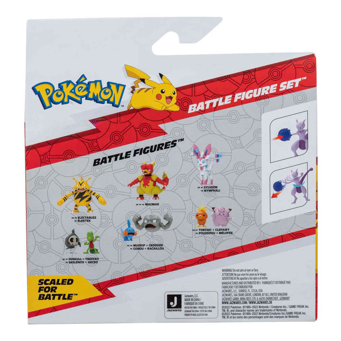 Jazwares pokémon battle figuren mew en mewtwo