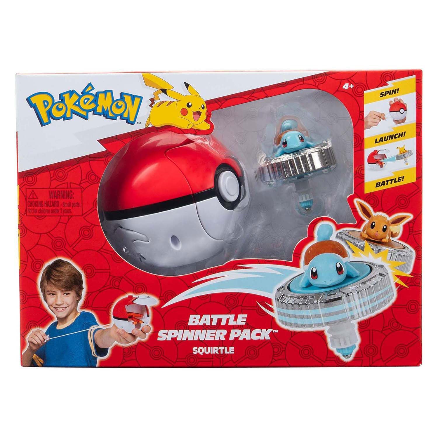 Jazwares pokémon battle spinner game - squirtle pokéball