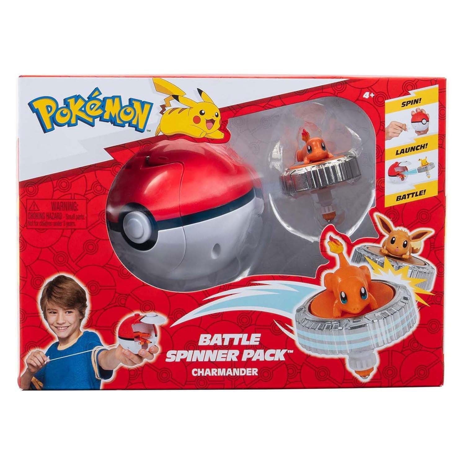 Jazwares pokémon battle spinner game - charmander pokéball