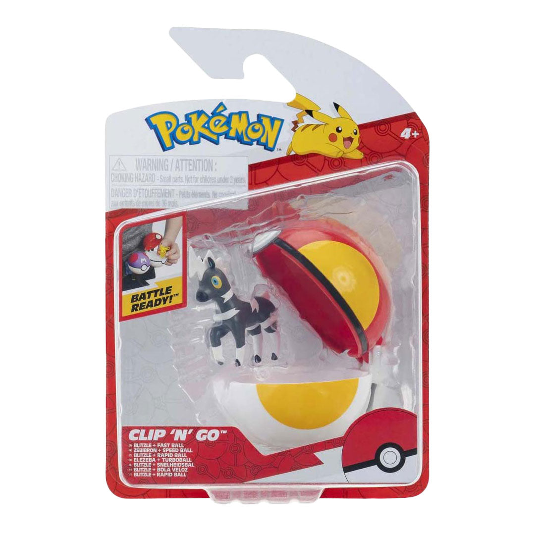 Jazwares pokémon - clip n go blitzle fast ball speelset
