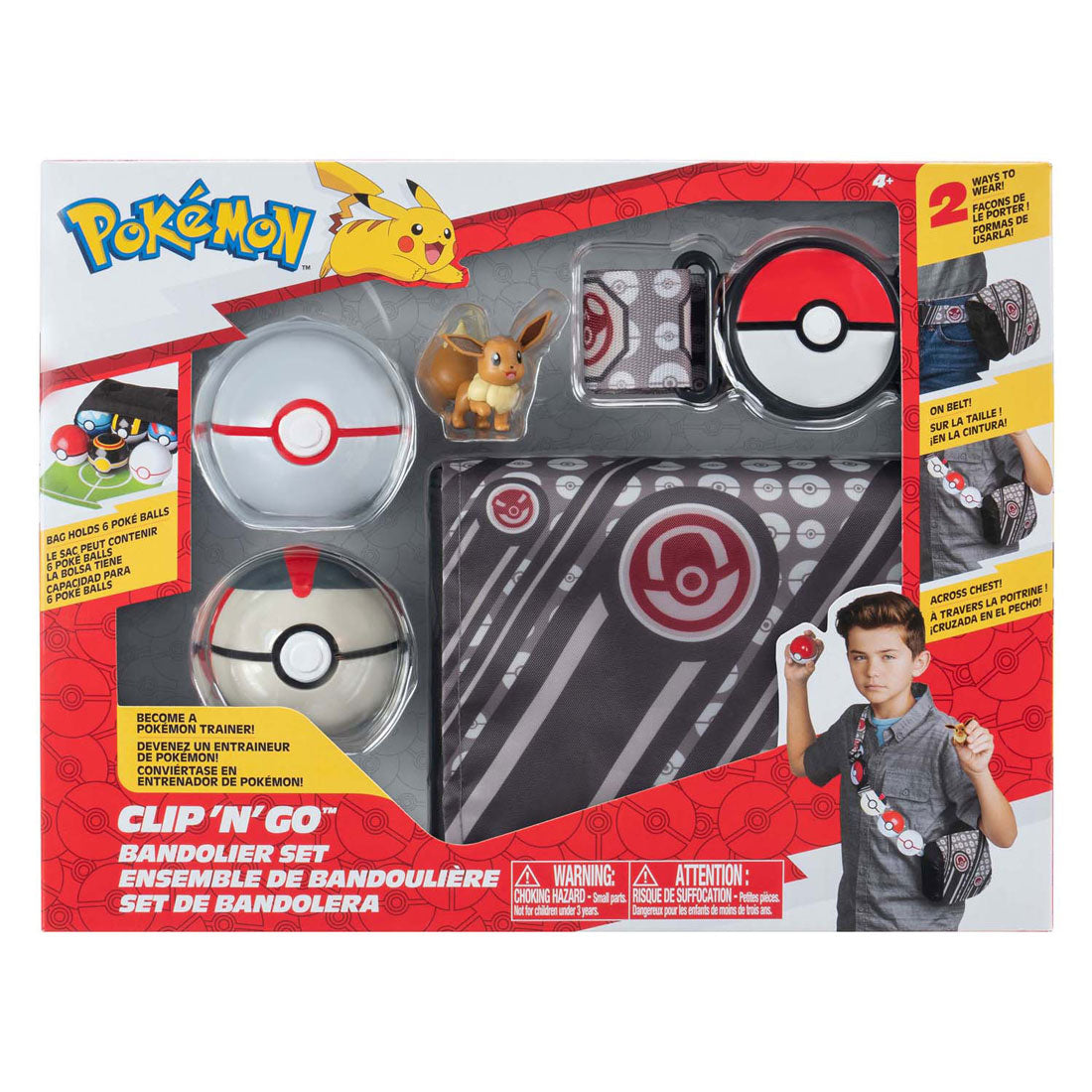 Jazwares pokémon bandolier set premier ball timer bal met riem