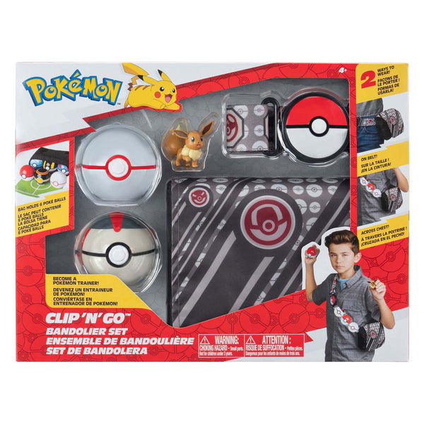 Jazwares pokémon bandolier set premier ball timer bal met riem