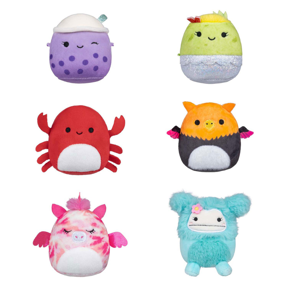 Squishmallows knuffel pluche micromallows - myrnam henley, carlos, anjara, joelle, poplina, 6-pack