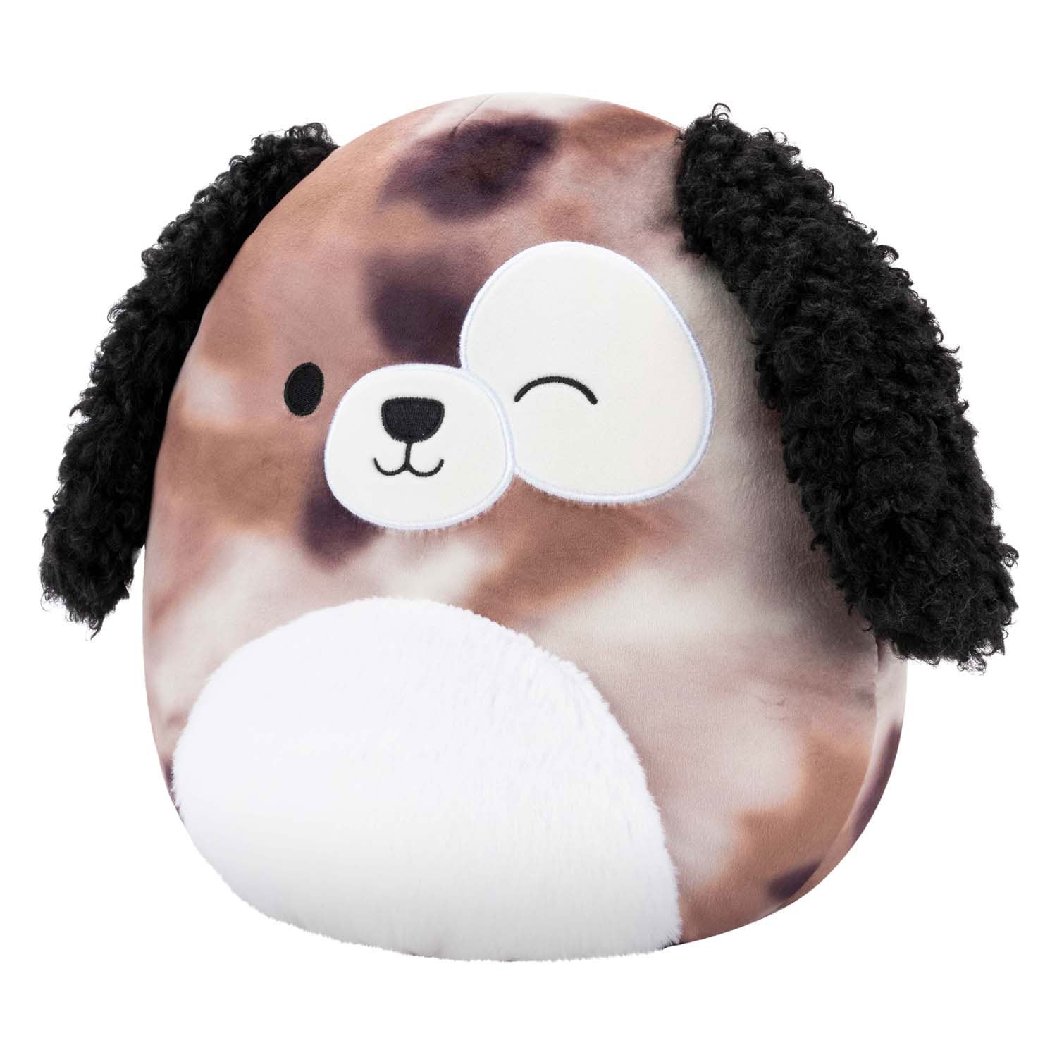 Squishmallows knuffel pluche - zerdan bruine marmer hond, 30cm