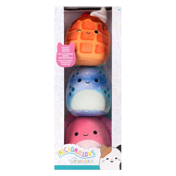 Jazwares squishmallows knuffel pluche - micromallows auggie, weaver, zinx - 3dlg.