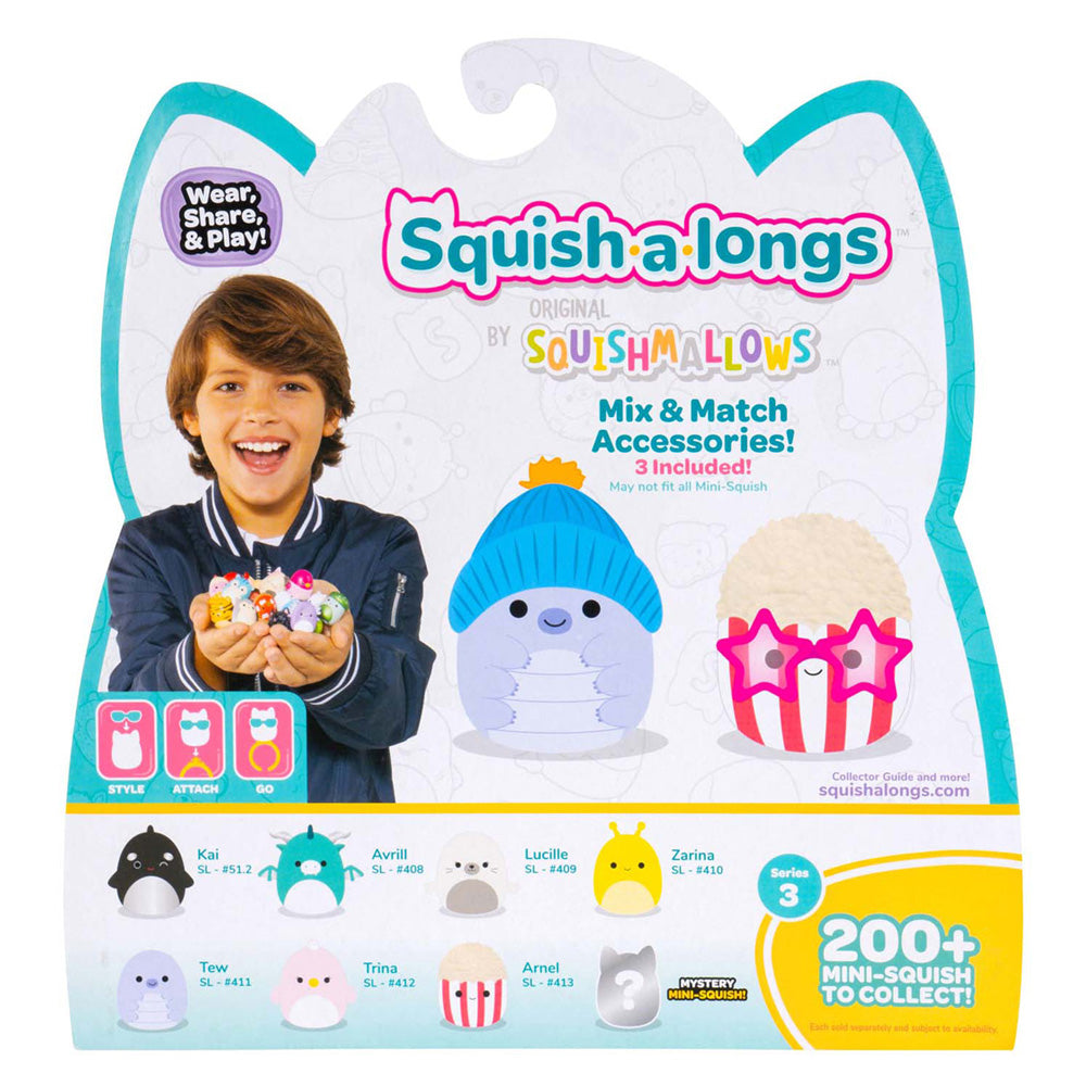 Jazwares squishmallows - squish-a-longs speelfiguren style 2 - 8dlg.