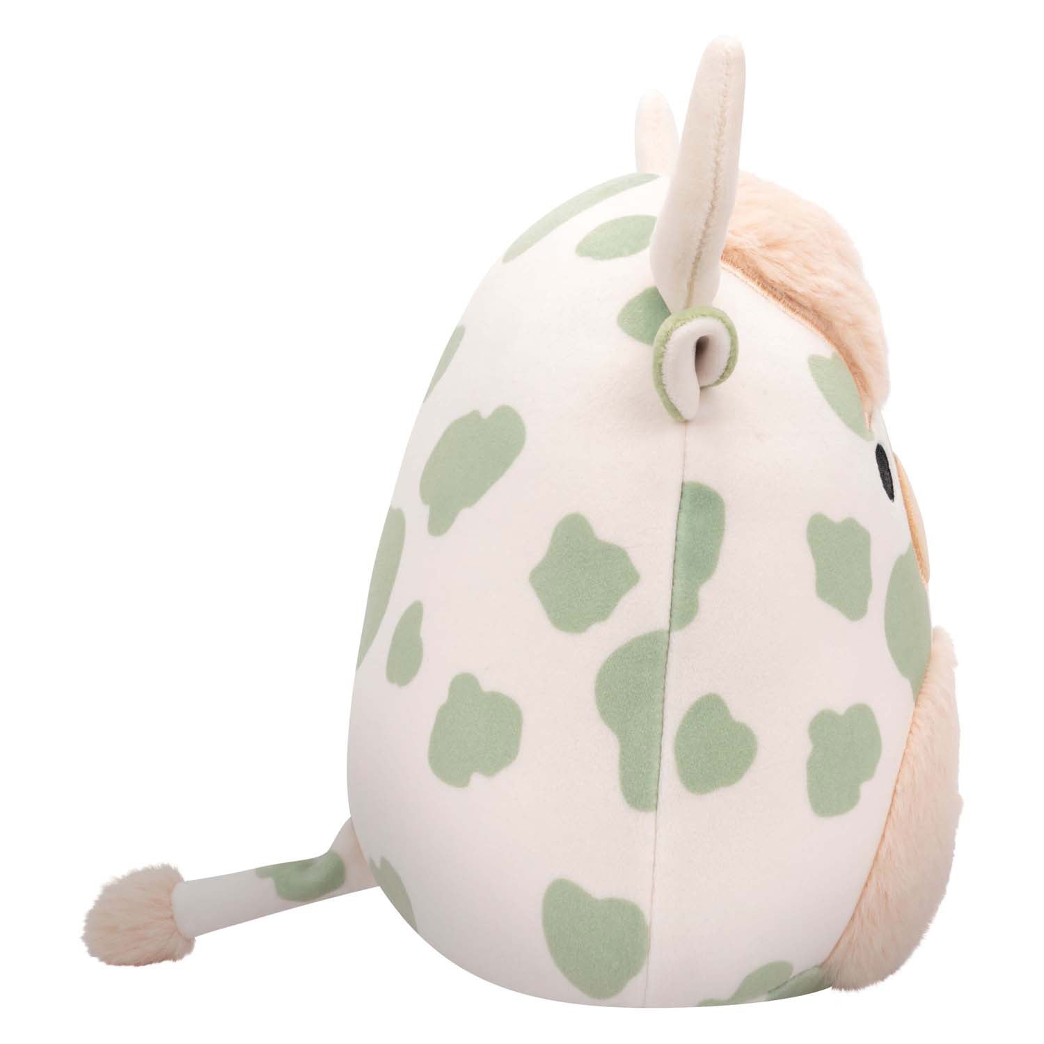 Jazwares squishmallows knuffel pluche - celestino the sage green spotted highland cow - 19cm