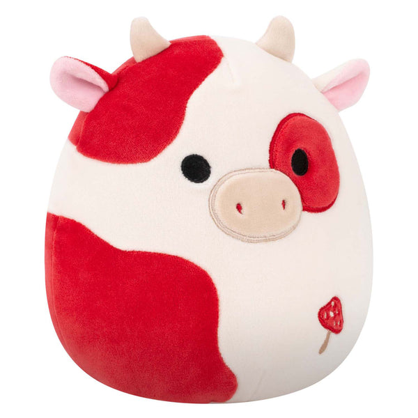 Jazwares squishmallows knuffel pluche - claudio the red mushroom cow - 19cm