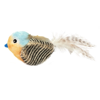 Fofos blauwe vogel met geluid en kattenkruidballen