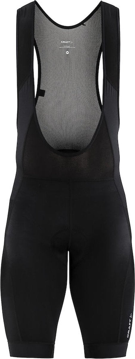 Craft core essence bib shorts m heren fietsbroek - zwart - zilver xl