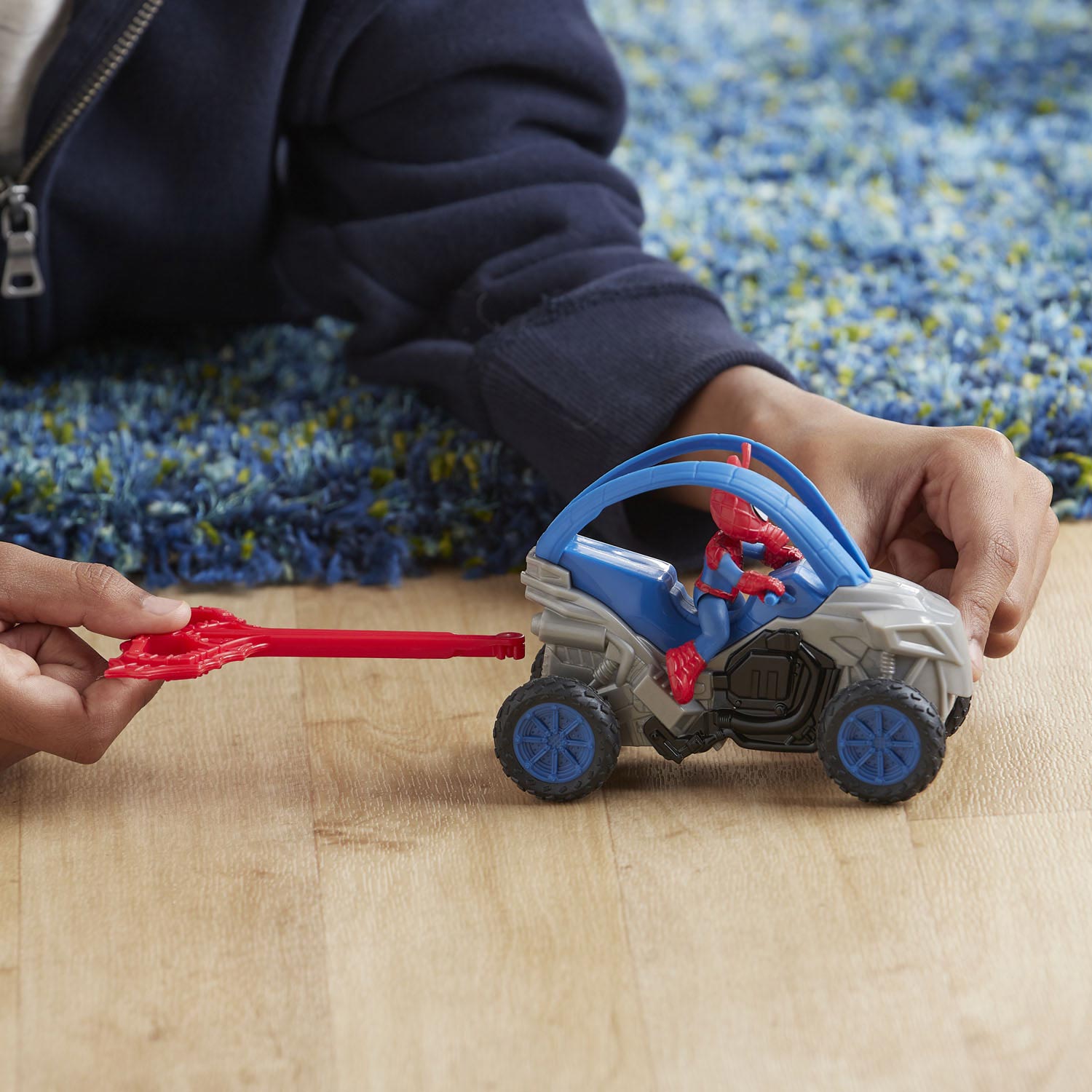 Hasbro Spider-Man Rip en Go Figuur Blauw