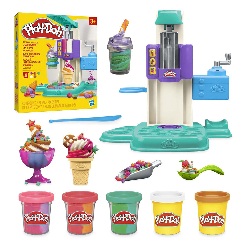 Play-doh regenboog ijsmaker speelset