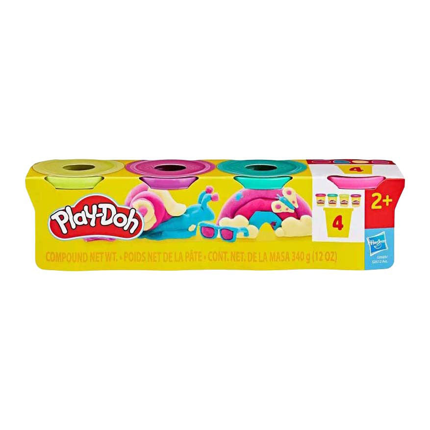 Play-doh levendig - 4 kleipotjes